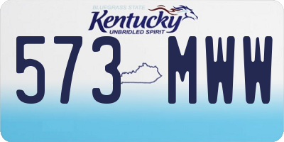 KY license plate 573MWW