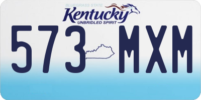 KY license plate 573MXM