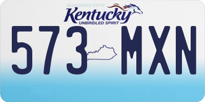 KY license plate 573MXN