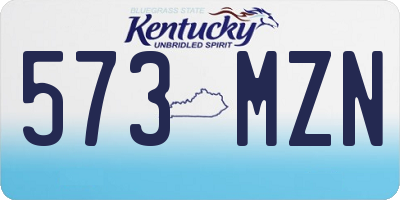 KY license plate 573MZN