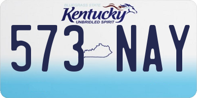 KY license plate 573NAY