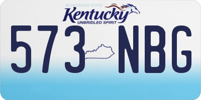 KY license plate 573NBG