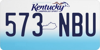 KY license plate 573NBU