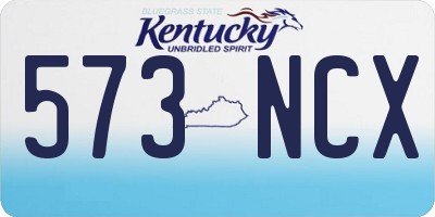 KY license plate 573NCX