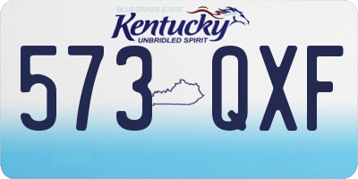 KY license plate 573QXF
