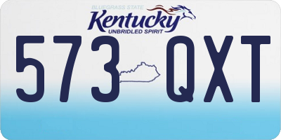 KY license plate 573QXT