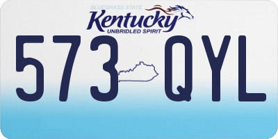 KY license plate 573QYL