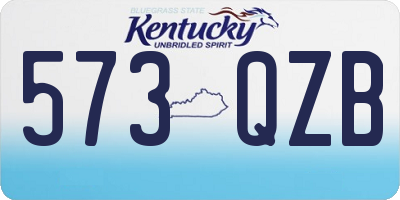 KY license plate 573QZB