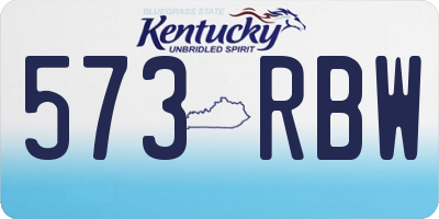 KY license plate 573RBW