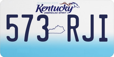 KY license plate 573RJI