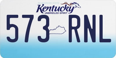 KY license plate 573RNL