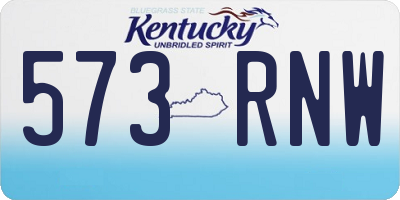 KY license plate 573RNW