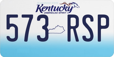 KY license plate 573RSP