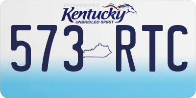 KY license plate 573RTC