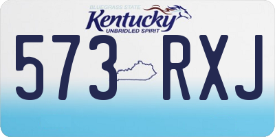 KY license plate 573RXJ
