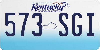 KY license plate 573SGI