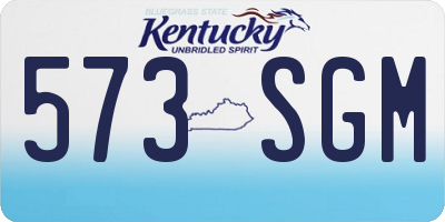KY license plate 573SGM