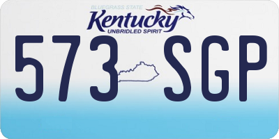 KY license plate 573SGP