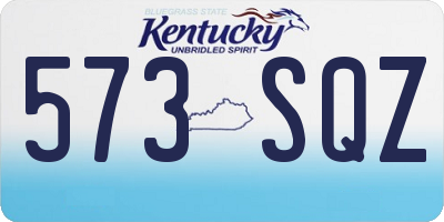 KY license plate 573SQZ