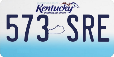 KY license plate 573SRE