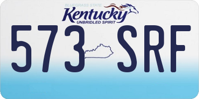 KY license plate 573SRF