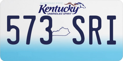 KY license plate 573SRI