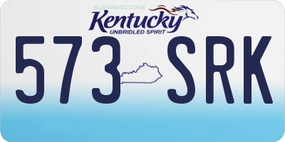 KY license plate 573SRK
