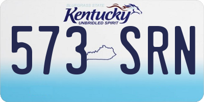 KY license plate 573SRN