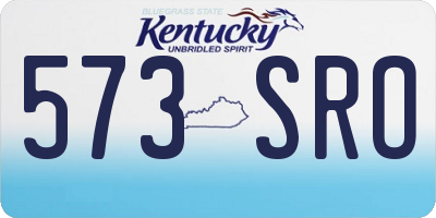 KY license plate 573SRO
