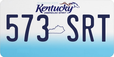 KY license plate 573SRT