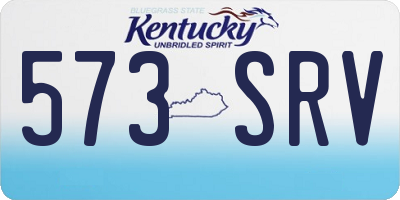 KY license plate 573SRV