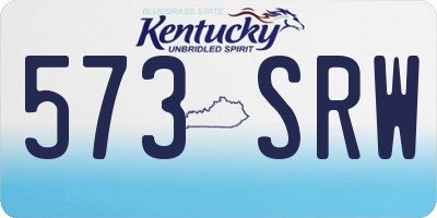 KY license plate 573SRW