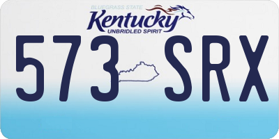 KY license plate 573SRX