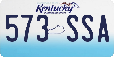 KY license plate 573SSA