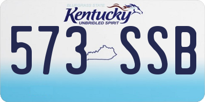 KY license plate 573SSB