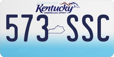 KY license plate 573SSC