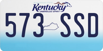 KY license plate 573SSD