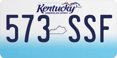KY license plate 573SSF