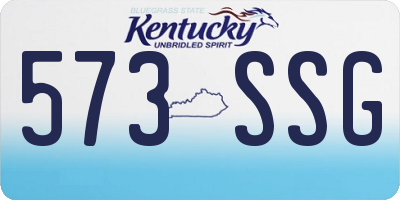 KY license plate 573SSG