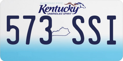 KY license plate 573SSI