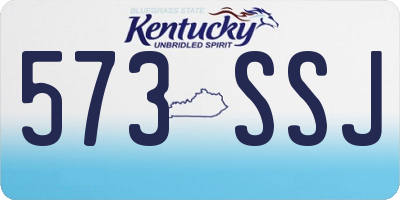 KY license plate 573SSJ