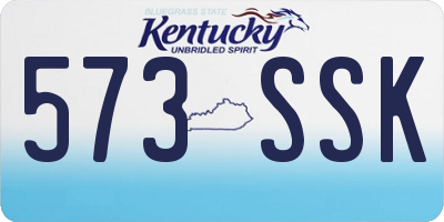 KY license plate 573SSK