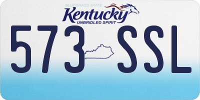 KY license plate 573SSL