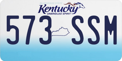 KY license plate 573SSM