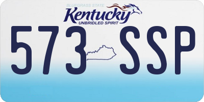 KY license plate 573SSP