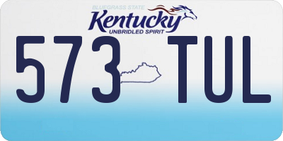 KY license plate 573TUL