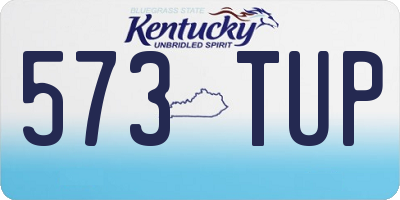 KY license plate 573TUP