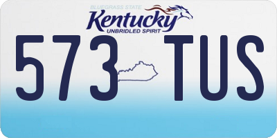 KY license plate 573TUS
