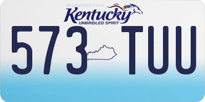 KY license plate 573TUU