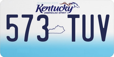 KY license plate 573TUV